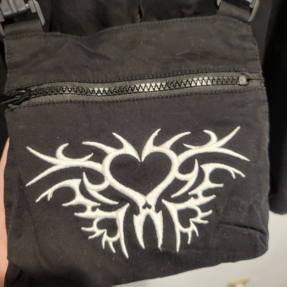 Dolls kill Current Mood Size M Black Punk Rock Mini Skirt W/pouch - Picture 4 of 6